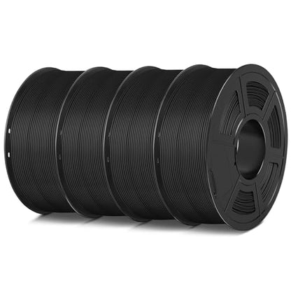 SUNLU 4KG Bundle PLA Matte 1.75mm, Matte Surface 3D Printer Filament - color: Black+black+black+black, size: 4KG