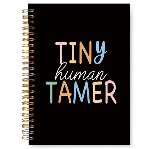 Teacher Journal Notebook Gift - Tiny Human Tamer , Funny Teacher Appreciation Gifts for Women Journal for Note Taking, Hardcover Spiral Notebook 5.5x8.3 Inch - color: Tiny human tamer