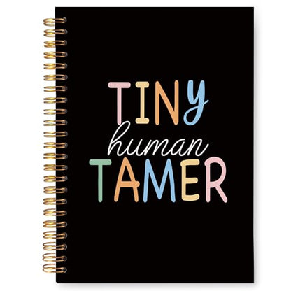 Teacher Journal Notebook Gift - Tiny Human Tamer , Funny Teacher Appreciation Gifts for Women Journal for Note Taking, Hardcover Spiral Notebook 5.5x8.3 Inch - color: Tiny human tamer