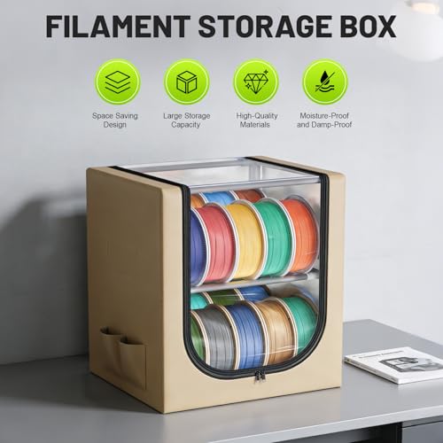 2-Tier 3D Filament Dry Storage Box 20 Rolls of Filaments Cover