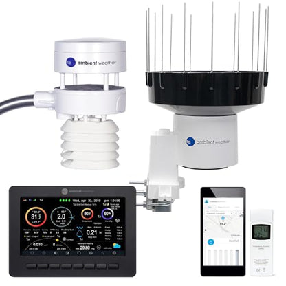 Ambient Weather WS-5000 Ultrasonic Smart Weather Station with AWN+ Included - style: 1yr AWN+ w/ Display Console + Ultrasonic