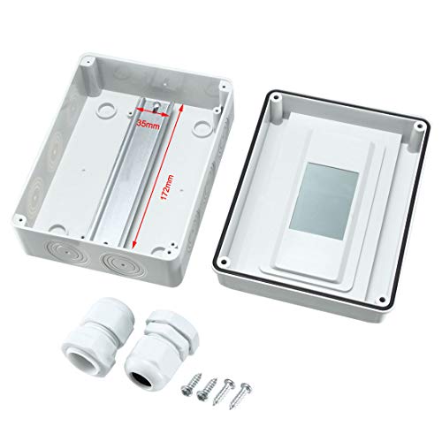 Plastic Transparent Cover Power Distribution Protection Box IP65 ABS for Circuit Breaker Indoor on The Wall 8 Way (200mmx155mmx92mm) - size: 200mmx155mmx92mm