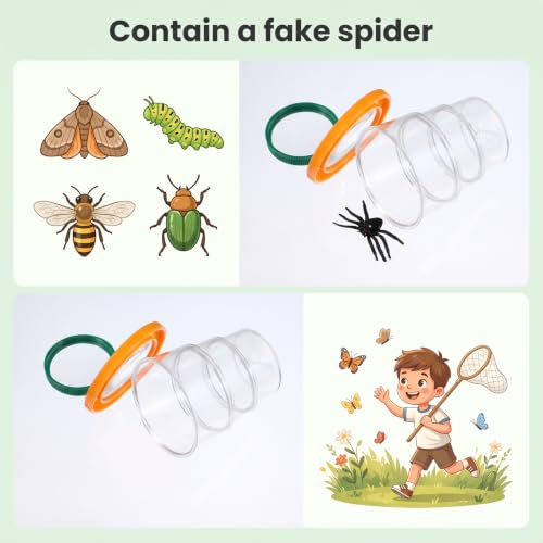 2 Pcs Insect Bug Viewer for Kids, Scalable Portable Bug Container