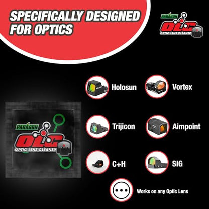 C+H Paragon OLC Optic Lens Cleaner – for Gun Sights, Optic Lens, Night Vision, and Scopes - style: Optic Cleaner Wipes 10pk