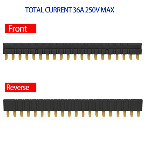 Electromagnetic Relay Jumper General Purpose Suitable for Socket HF41F-1Z-C2 Screw Terminal and Spring-Loaded Linker Connector Short Piece Connection Piece 3 PCS - size: 3 Black Jumpers