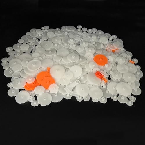440PCS RC Toy Plastic Gear Toy DIY Gear Kit for RC Car Truck Robot Boat DIY Model Toy Electric Motor Gear Replace Parts (440)