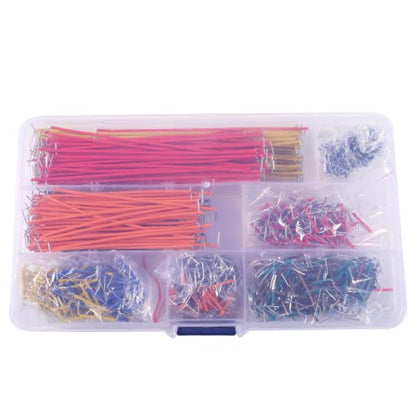 840 Pieces Breadboard Jumper Wire Cables Kit 14 Vaules Assorted Jumper Wire Connecting Line Cables for Breadboard Prototyping Flexible Circuits - size: 840pcs