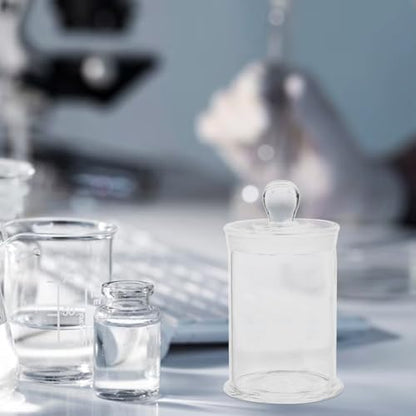 Glass Specimen Bottle Transparent Reagent Sample Vial with Stopper
