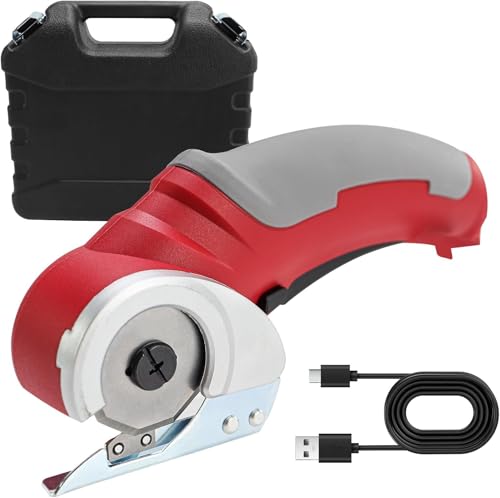Cordless Electric Scissors, 4.2V Electric Cardboard Cutter, Power Rotary Box Cutter for DIY Crafts, Fabric, Leather Projects