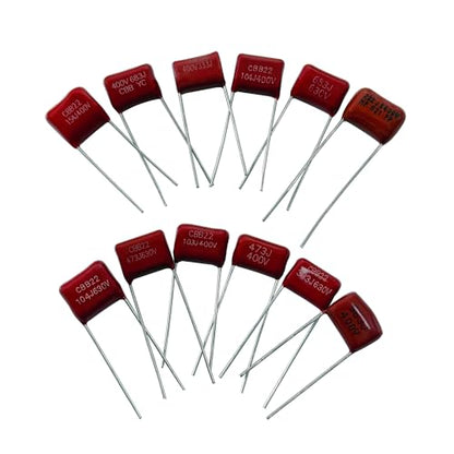 25 Values Metallized Polypropylene Film Capacitor Kit CBB22 400V-630V - style: 400V 630V 250PCS