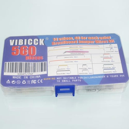 14 Values 560pcs Breadboard Jumper Wire Kit 2-125mm