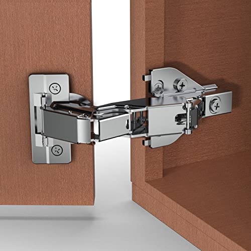 Chibery 2 Pack 165 Degree Lazy Susan Hinge, Face Frame, CLIP ON Plate for Easy Installation, Soft Close Multi-pivot Concealed hardware for Corner Kitchen Cabinet, Cupboard Folded, Folden Door, Closets - color: 165° Face Frame