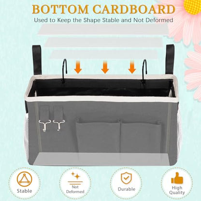 Bedside Caddy Bedside Storage Bag for Headboards/Bunk Bed - color: 1PC Black