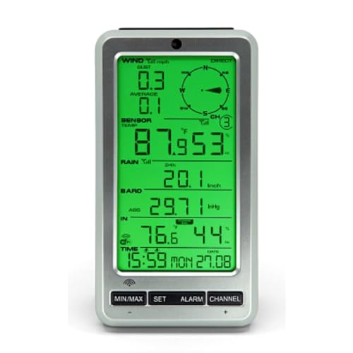 Ambient Weather WS-12 Wireless Weather Station w/Ambient Color Changing Display