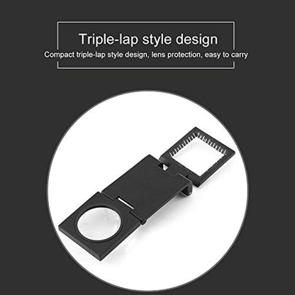 10X 28MM Pocket Magnifier Small Jewelers Loupe Folding Magnifying Glass - size: 3