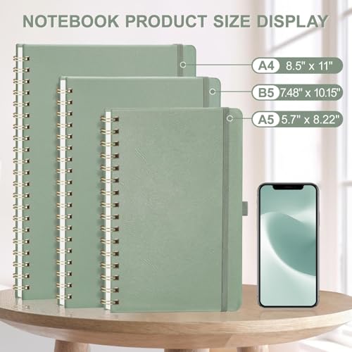 AHGXG Graph Paper Notebook, 110 Pages, A4 (8.5" x 11") - color: Sage Green, style: A4-Graph