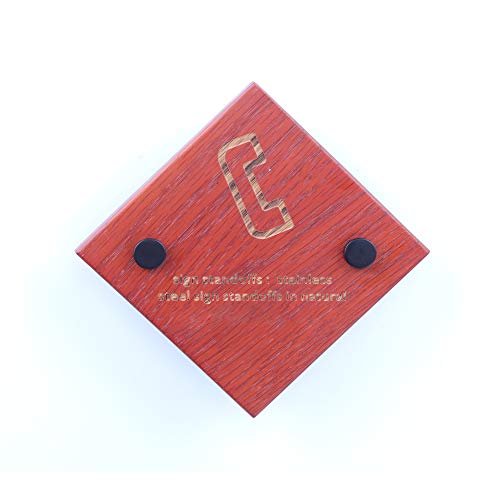 Sign Standoff 1/2" x 3/4", Sign Standoff Screw, Black Aluminum, for Acrylic, Glass, PVC, Glass Panel, Wood, Pack of 4
