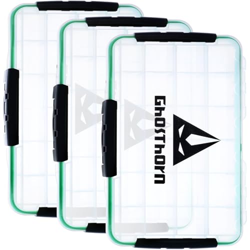 Ghosthorn Waterproof Fishing Tackle Box Organizer 3700 Lure Storage 3 Pack - size: 3700*3