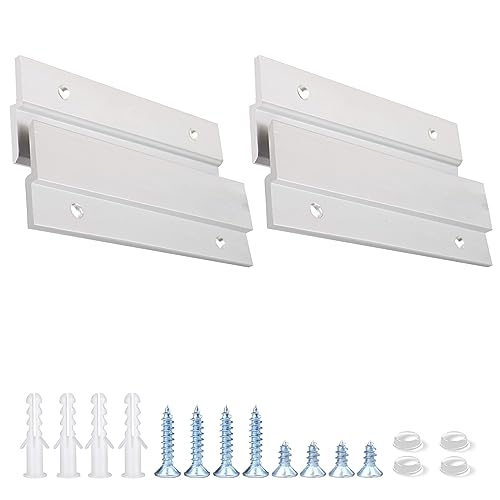 French Cleat Picture Hanger, 4 Inches Aluminum Z Hanger - 2 Pairs - size: 4 Inch-Standard