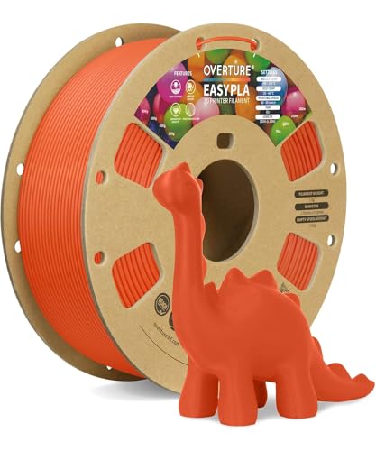 OVERTURE Easy PLA 1.75mm, Easy to Print Filament, 1kg Orange - color: Easy Orange