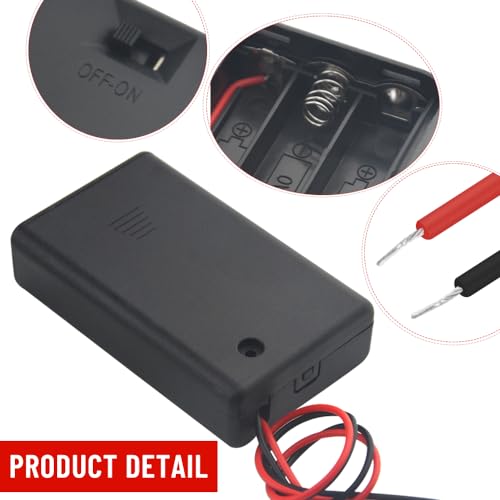 WMYCONGCONG 10 PCS 3 AAA 4.5V Battery Holder with Switch 3X 1.5V AAA Battery Holder with Leads for Arduino RC LED Strips