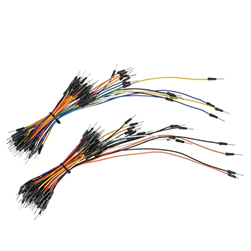 BOJACK 130 Pcs Flexible Breadboard Jumper Wires - size: 130 Pcs Flexible Jumper Wires