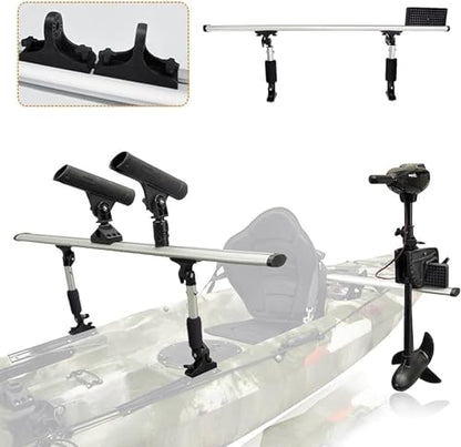 Kayak Motor Mount, Fishing Kayak Trolling Motor Mount Rack Aluminum Outboard Mounting Bracket Holder Kit