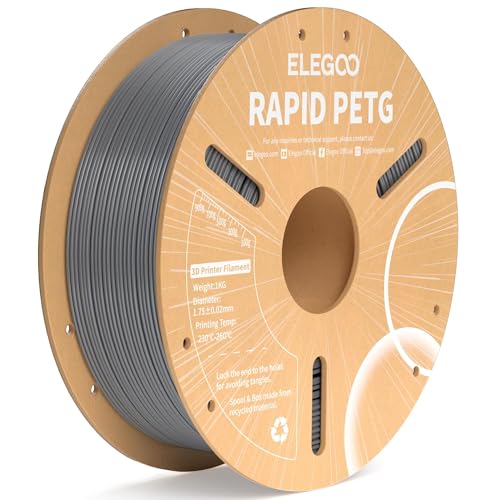ELEGOO Rapid PETG 3D Printer Filament 1.75mm Space Gray 1KG - color: 1kg Space Gray