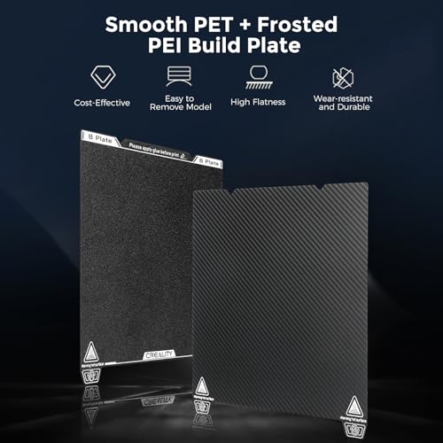 Official Creality K1 Max Glossy PET and Matte PEI Double Side Build Plate - size: 315*310mm