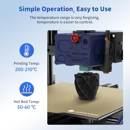 ANYCUBIC 3D Printer Filament PLA Bundle 4KG, Black - color: 4*1kg Pla Black