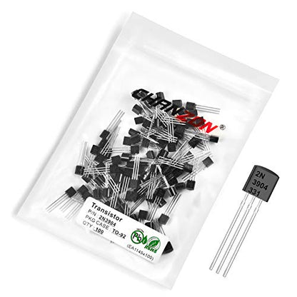 Battery Connector + 2N3904 Transistor + 1/4W Resistor Kit