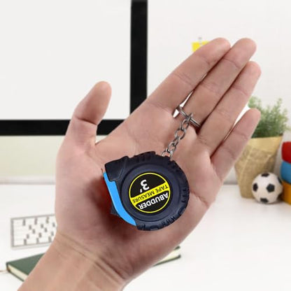 30 Pack Small Tape Measure Keychains,Mini Tape Measures Retractable,Pocket Measurement Tape Bulk Easy Read 3 Feet - color: Blue