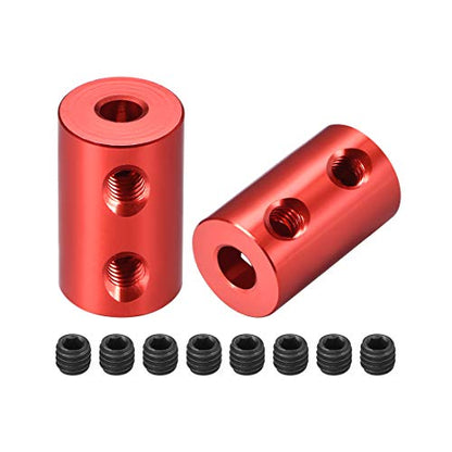 uxcell 4mm to 5mm Bore Rigid Coupling Set Screw L20XD12 Aluminum Alloy,Shaft Coupler Connector for RC Airplane Boat, Motor Accessories,Red,2pcs - size: 4mm to 5mm