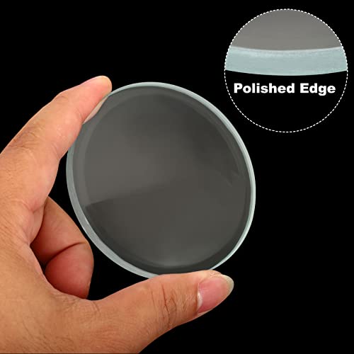 PATIKIL 12" (300mm) Focal Length Double Concave Lens, 2 Pack 75mm Diameter 6mm Height Glass Optically Polished Round Edges Lens for Physics Experiment, Clear