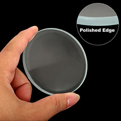 PATIKIL 12" (300mm) Focal Length Double Concave Lens, 2 Pack 75mm Diameter 6mm Height Glass Optically Polished Round Edges Lens for Physics Experiment, Clear