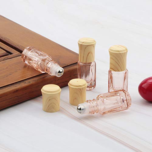 3mL Glass Roller Bottles for Essential Oils, Roller Ball Applicator - color: Orange