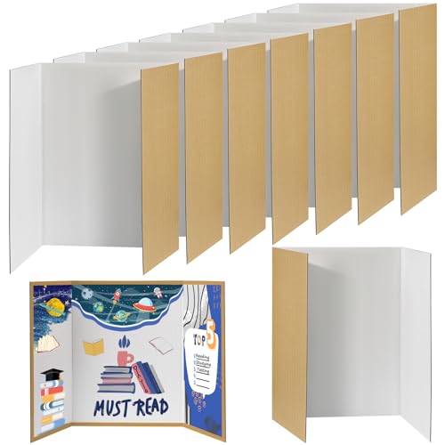 8 PCS 48" x 36" Extra Large Trifold Poster Board for School Projects - size: XL-48" x 36"