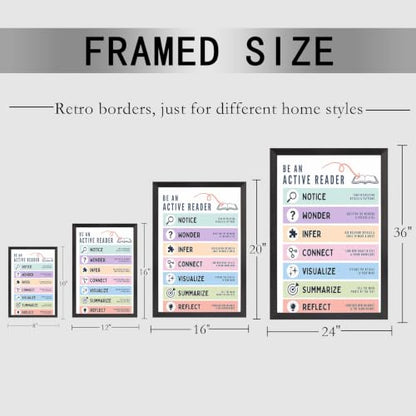 Active Reader Canvas Wall Art Strategy Poster 16x20in Black Framed Flat - color: style 011, size: 16"L x 20"W