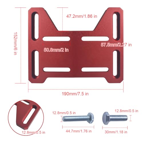 Mini Bike Engine Mount Plate for Predator 212 196 224cc Red - size: Red, style: Machined