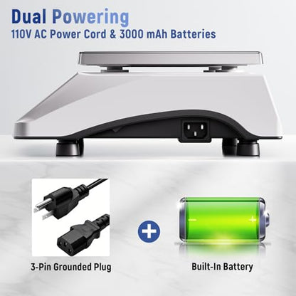 Industrial Counting Scale 40kg/88lb x 1g Precision Bench Scale Digital Inventory Counting Weight Scale for Small Parts and Coins, Electronic Gram Scale with Batteries/AC Power, lb/g/kg/oz - style: 40kg x 1g