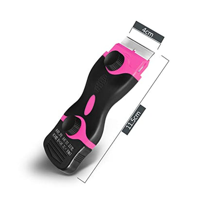 Razor Blade Scraper, 2 Pack Pink Double Edge Razor Scraper Remover Tool - color: Pink
