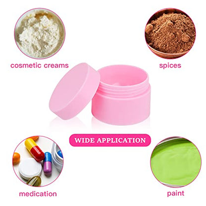 Plastic Containers,Plastic Lotion Jar with Inner Liners & Dome Lids,1.25 Oz - color: Pink