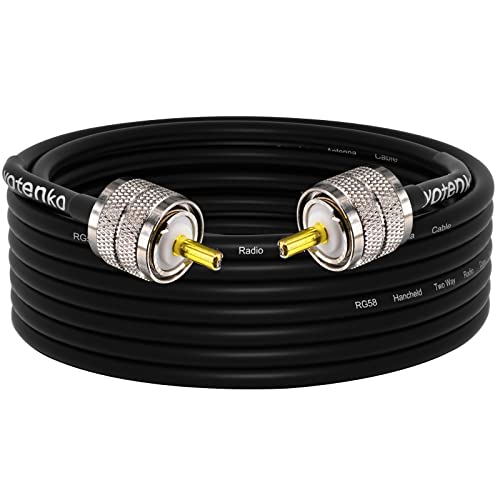 RG58 Coaxial Cable 25FT, PL259 Coax Cable for CB Ham 50 Ohm - color: 1-Pack PL259 Cable, size: 25ft