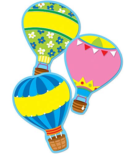 Carson Dellosa 36-Piece Colorful Hot Air Balloon Bulletin Board Cutouts, Hot Air Balloons Cutouts for Bulletin Board and Classroom Décor, Hot Air Balloon Classroom Cutouts - size: Regular, style: Hot Air Balloons Bright