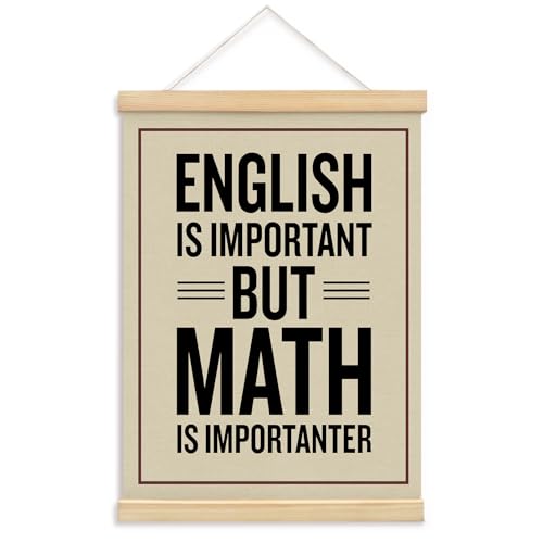 Funny Math Classroom Decor,Classroom Decor Canvas Wall Hanging - color: importanter