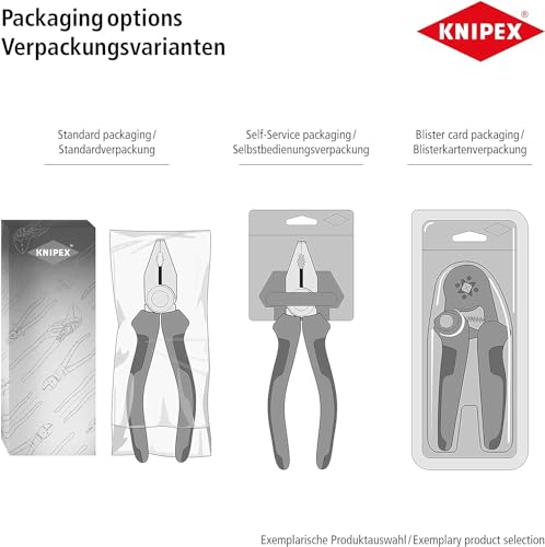 Knipex 71 02 200 Compact Bolt Cutters "CoBolt" 7,87" with soft handle - color: Multi-component Grips, Blue/Red, size: 200 mm, style: straight head