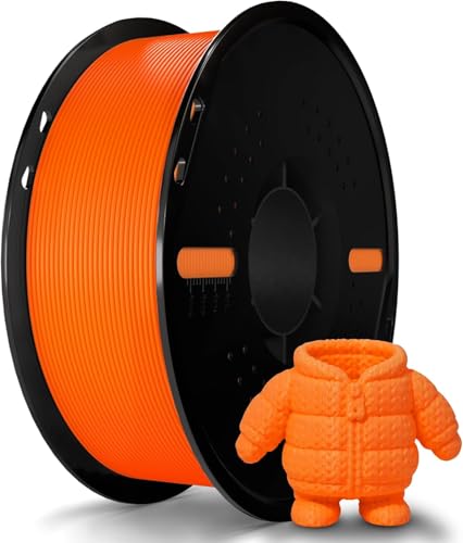 PLA+ Filament 1.75mm Orange 1kg,Dimensional Accuracy +/- 0.02mm - color: Orange