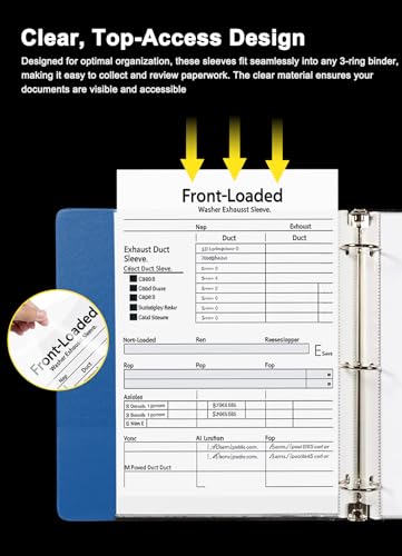 Golbsart Sheet Protectors 8.5 x 11, Page Protectors for 3 Ring Binder 100ct