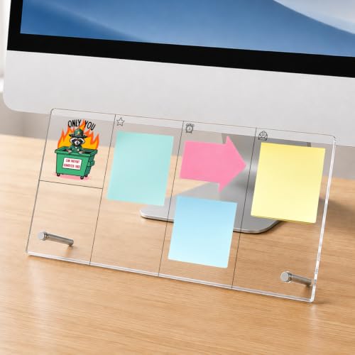 Raccoon Memo Board Dumpster Fire Funny Office Acrylic Monitor Memo Board - color: Only You
