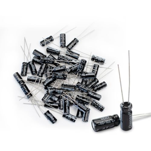 50 Pcs Electrolytic Capacitor 47uF 25V Aluminum Radial Electrolytic Capacitors - style: 25V 47uF